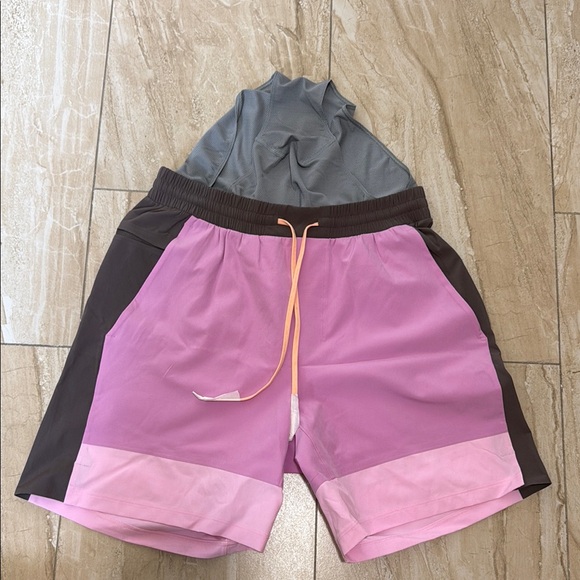 Lululemon Pool Short 7” Pink and Brown Shorts new without tag. - Picture 1 of 5